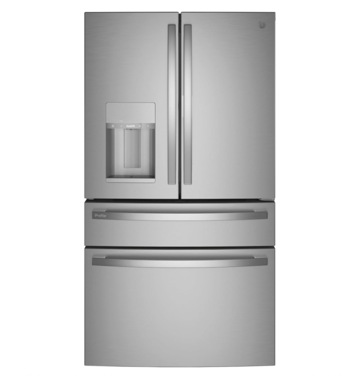 GE Profile PVD28BYNFS 36, 4 Door French Door Refrigerator with 27,6 cu ft Total Capacity in Fingerprint Resistant Stainless Steel